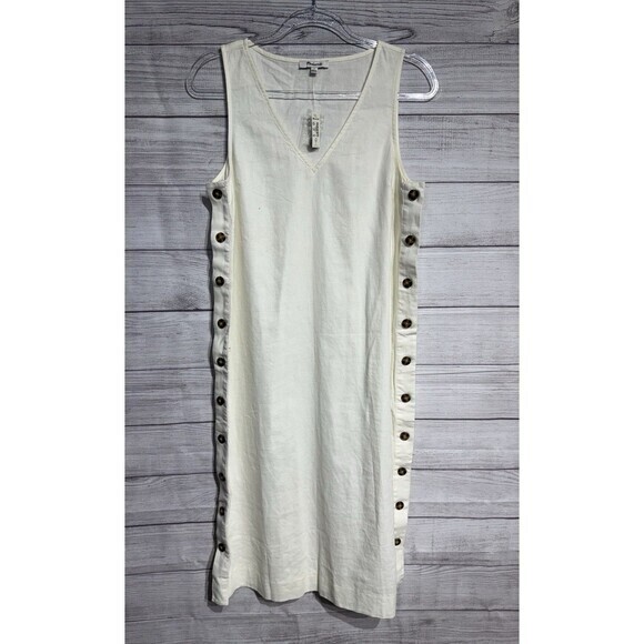 Madewell Dresses & Skirts - Madewell Linen Blend Cream Dress Size SMALL NWT